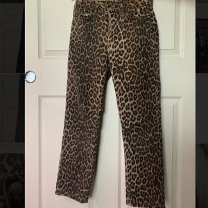 Zara cheetah print jeans